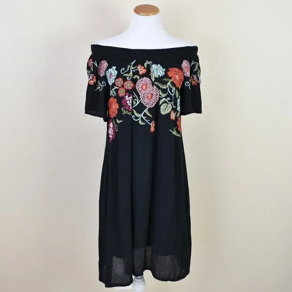 Sundance Blossom Embroidered Floral Off Shoulder Dress - XS - Picture 1 of 10